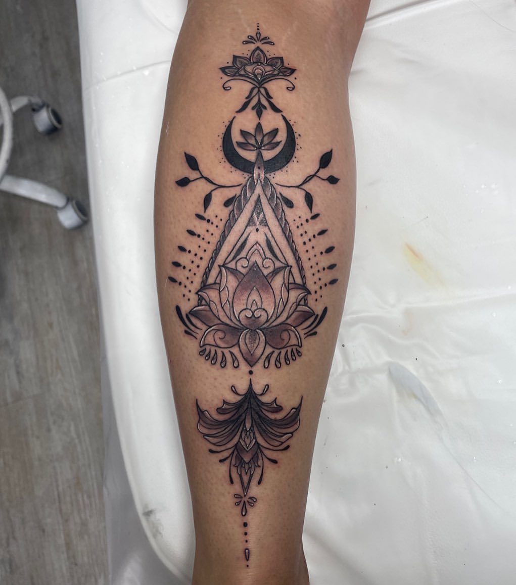 35 Eye Catching Calf Tattoo Designs to Inspire 2024