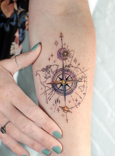 30+ Charming Compass Tattoo Designs Perfect for Every Story