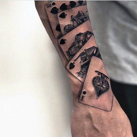 15 Cool and Stylish Playing Card Tattoo Designs 2024