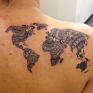 10 Creative World Map Tattoo Ideas for Travel Lovers