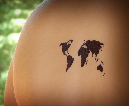 10 Creative World Map Tattoo Ideas for Travel Lovers