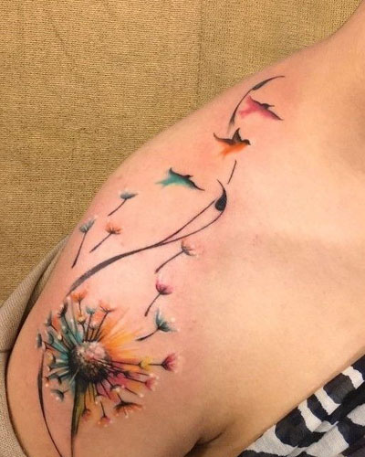 10+ Stunning Dandelion Flower Tattoos and Meanings