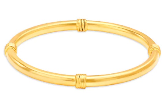 10 New Designs of Plain Gold Bangles for Women