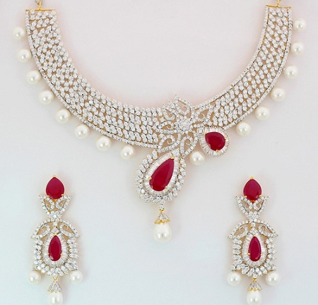 15 Latest American Diamond Jewellery Designs | Stylesatlife