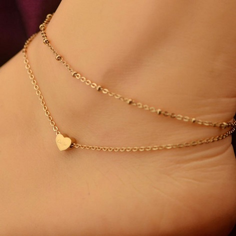 9 Pretty Gold Plated Anklets Designs For Men and Women