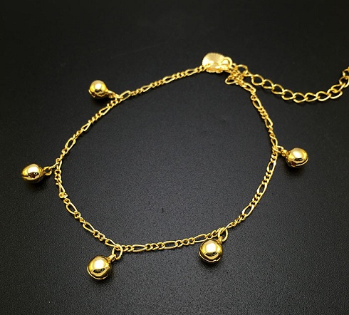 9 Pretty Gold Plated Anklets Designs For Men and Women