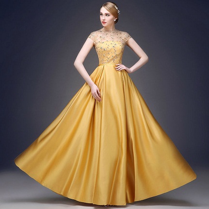 9 Beautiful Golden Frocks for Women in Fashion | I Fashion Styles