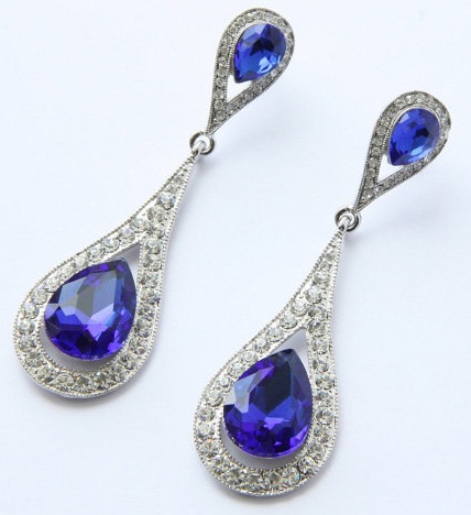 9 Royal and Navy Blue Colour Stone Earrings | I Fashion Styles