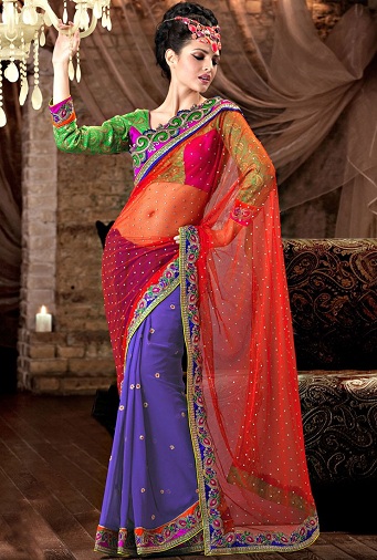 40 Best Half and Half Sarees In Various Combinations | I Fashion Styles