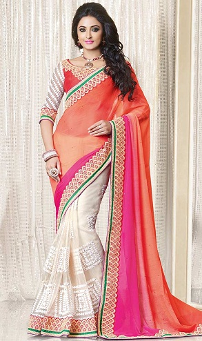 40 Best Half and Half Sarees In Various Combinations | I Fashion Styles