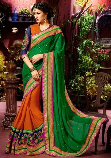 40 Best Half and Half Sarees In Various Combinations | I Fashion Styles