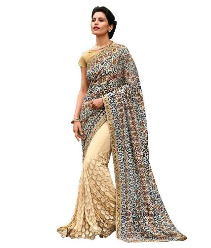 40 Best Half and Half Sarees In Various Combinations | I Fashion Styles