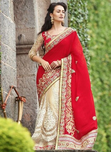 40 Best Half and Half Sarees In Various Combinations | I Fashion Styles
