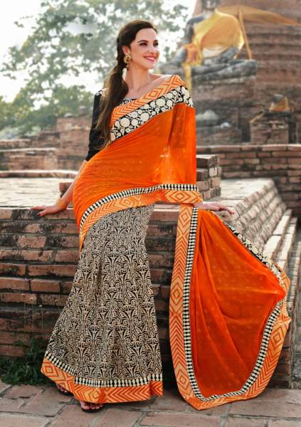 40 Best Half and Half Sarees In Various Combinations | I Fashion Styles