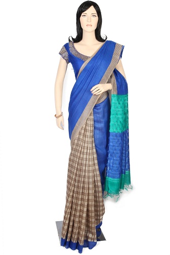 15 Modern Designs of Tussar Silk Sarees To Look Elegant | I Fashion Styles