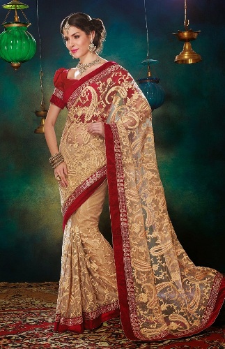 Heavy Work Sarees - These 15 Beautiful Sarees That You Looks in Regal!