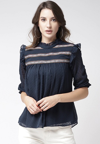 20 Latest Designs of Chiffon Tops for Girls in Fashion 2023