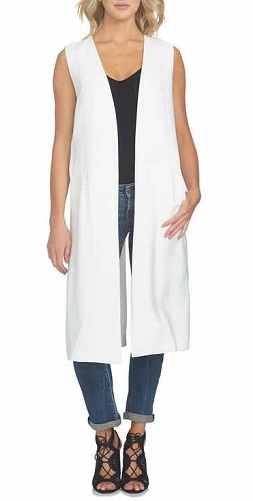 9 Fashionable Designs of White Vests for Womens