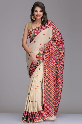 Phulkari Sarees - These Modern Designs Gives You Fashionable Look
