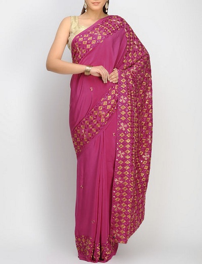 Phulkari Sarees - These Modern Designs Gives You Fashionable Look