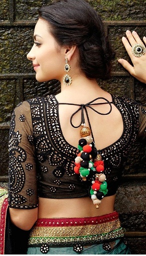 9 Stunning Collection of Blouse Back Neck Designs With Stone Work