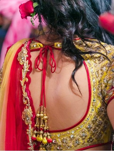 9 Stunning Collection of Blouse Back Neck Designs With Stone Work