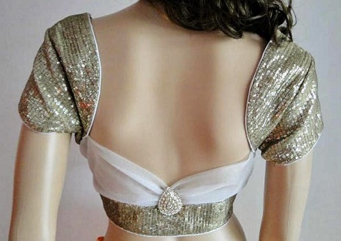 9 New Collection of Broad Neck Blouse Designs for Stunning Look