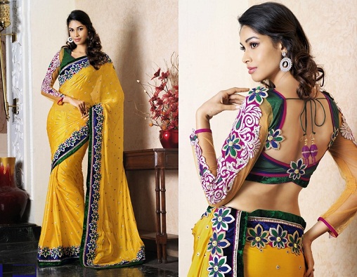 9 Attractive Neck Styles in Chiffon Blouses for Women