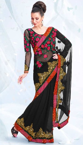 9 Attractive Neck Styles in Chiffon Blouses for Women