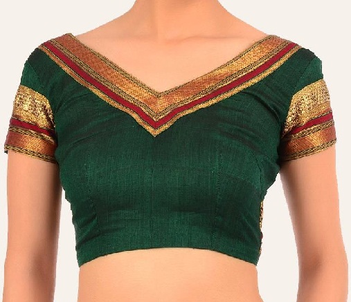15 Stylish Blouse Designs with Border for Beautiful Look