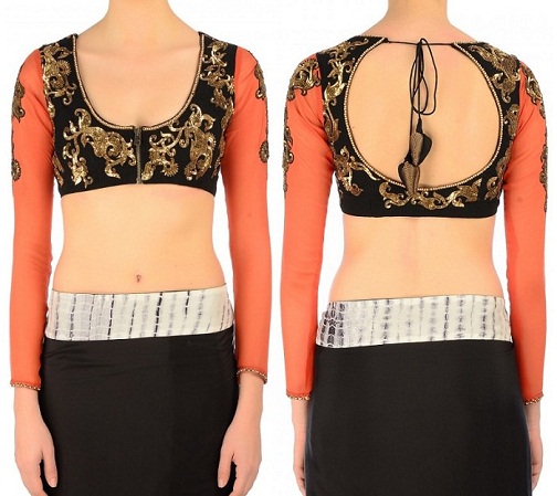 9 Modern Collection of Cotton Saree Blouse Neck Designs