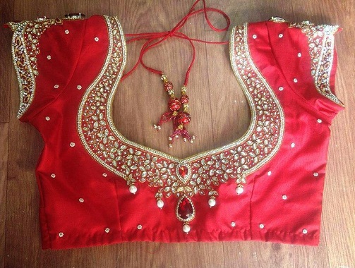 9 Beautiful Maggam Work Designs for Pattu Blouses with Images