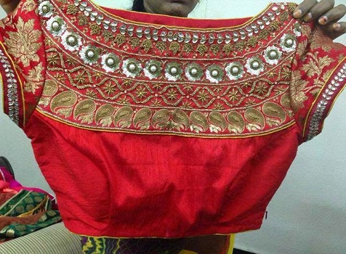 9 Beautiful Maggam Work Designs for Pattu Blouses with Images