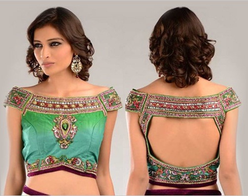 15 Traditional Blouse Back Neck Designs for Pattu Sarees | I Fashion Styles
