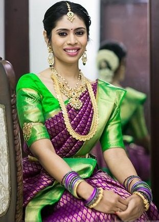 8 Different Shades Green Blouse Designs for Sarees with Images