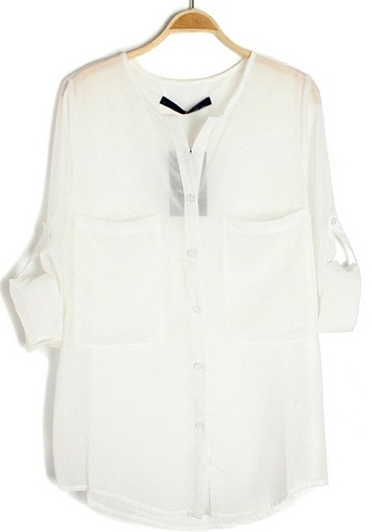9 Different Neck Styles in White Blouses for Ladies