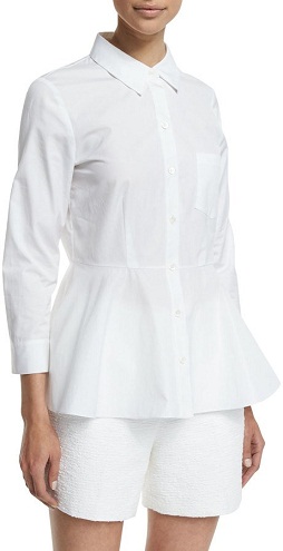 9 Different Neck Styles in White Blouses for Ladies
