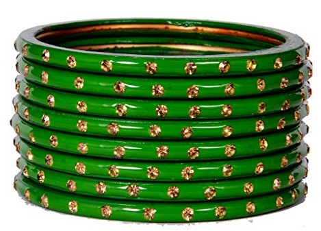 9 Stylish Designs of Green Bangles for Any Special Occasion