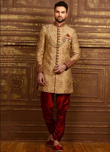 Golden Kurta Pajama Designs - 9 Trending and Traditional Collection