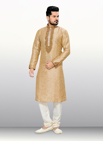 Golden Kurta Pajama Designs - 9 Trending and Traditional Collection