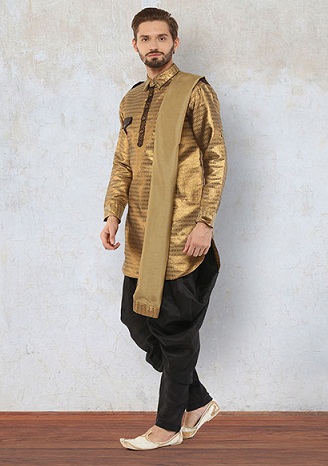 Golden Kurta Pajama Designs - 9 Trending and Traditional Collection