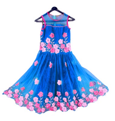 9 Beautiful Designs of Blue Colour Frocks for Women and Girls