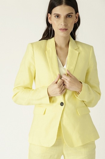 15 Trendy Designs of Yellow Blazers for Women and Men