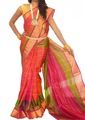 10 New Collection of Checked Sarees for Glamorous Look