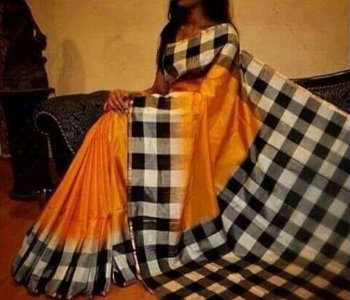 10 New Collection of Checked Sarees for Glamorous Look