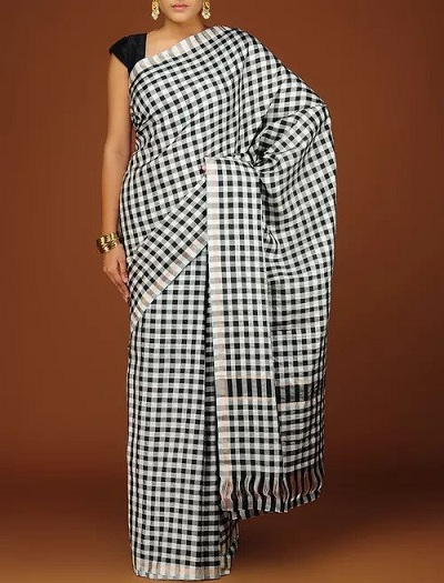 10 New Collection of Checked Sarees for Glamorous Look