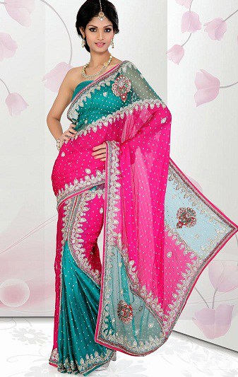 10 Trending Designs Of Zardosi Sarees For Royal Look