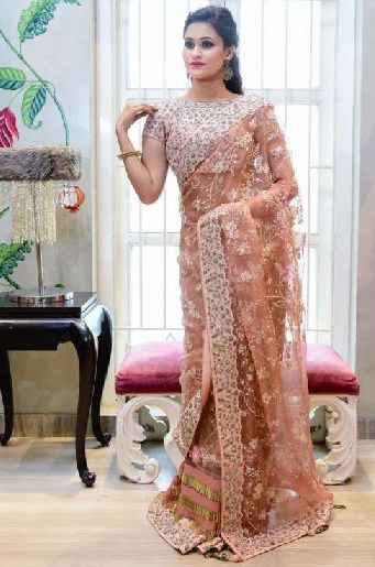 10 Trending Designs Of Zardosi Sarees For Royal Look