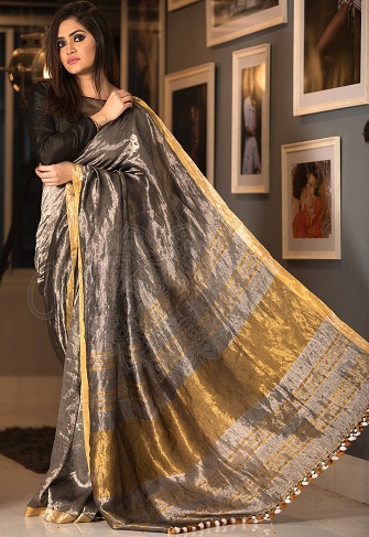 15 Trending Models of Linen Sarees That Match Your Style | I Fashion Styles