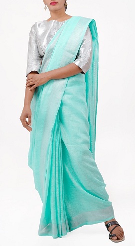 15 Trending Models of Linen Sarees That Match Your Style | I Fashion Styles